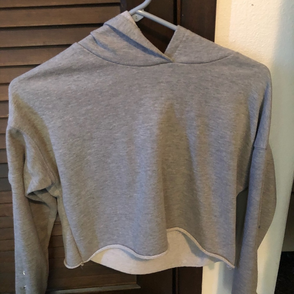 Gray crop top